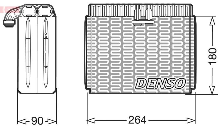 DENSO DEV01010 İklimlendirme Sistemi Evaporatör - ALFA ROMEO 155 (167_) uyumlu