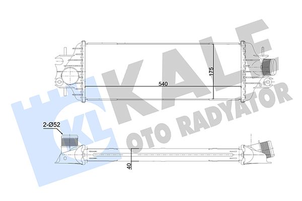 KALE OTO RADYATÖR 350775 Motor Turbo Radyatörü - NISSAN PRIMASTAR Minibüs/Otobüs (X83) uyumlu
