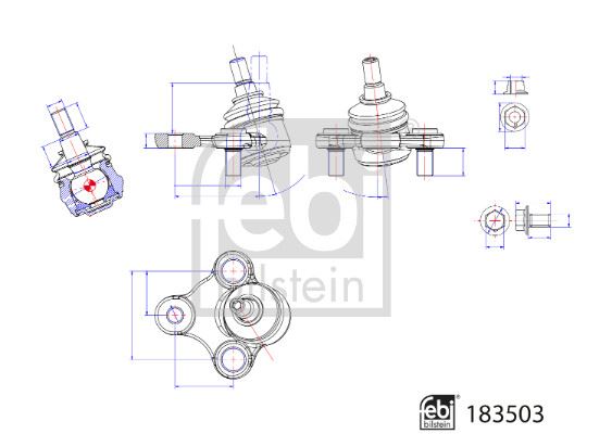 FEBI BILSTEIN 183503 Tekerlek & Aks Parçaları Taşıyıcı Mafsal - HYUNDAI ELANTRA VI Sedan (AD, ADA) uyumlu