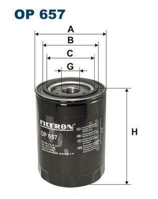 FILTRON OP 657 Motor Yağ Filtresi - DEUTZ-FAHR DX uyumlu