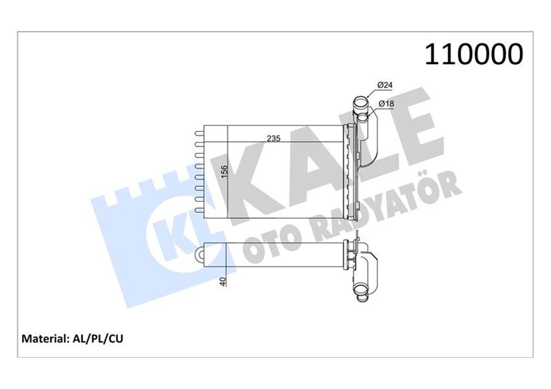 Kalorifer Radyatörü - KALE OTO RADYATÖR - 0583852AL