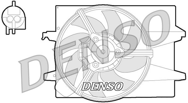 DENSO DER10004 Soğutma Sistemi Fan - FORD FIESTA V (JH_, JD_) uyumlu