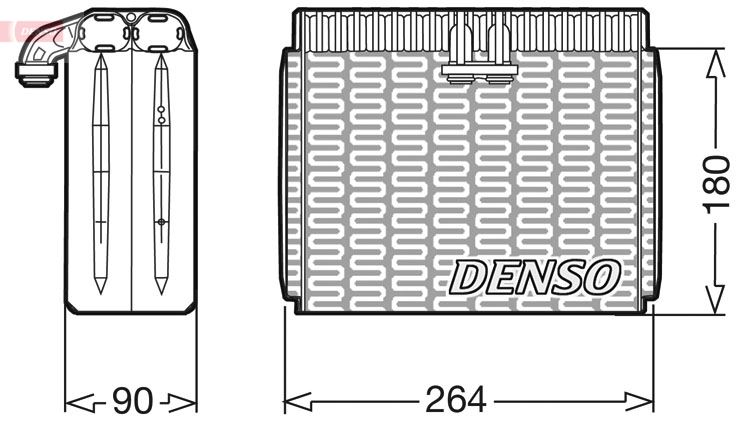 DENSO DEV01002 İklimlendirme Sistemi Evaporatör - FIAT COUPE (175_) uyumlu