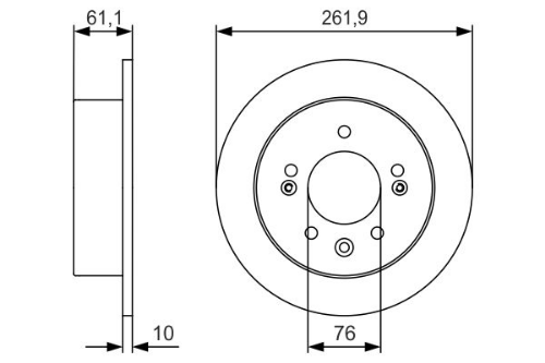 BOSCH 0 986 479 R09 Fren Sistemleri Fren Diski - HYUNDAI ELANTRA IV Sedan (HD) uyumlu