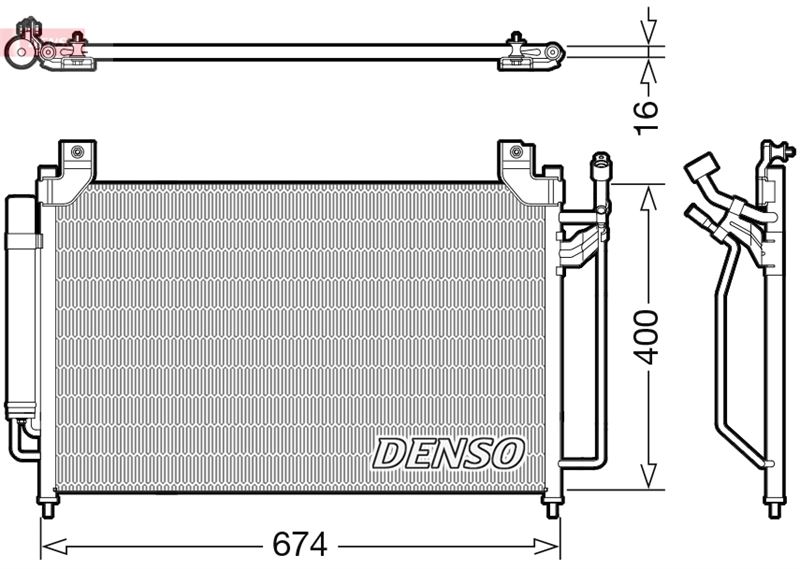 DENSO DCN44013 İklimlendirme Sistemi Klima Radyatörü - MAZDA CX-7 (ER) uyumlu