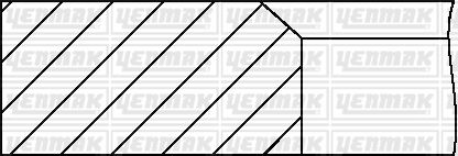 YENMAK 91-09301-000 Motor Piston Seti - AUDI 80 B2 Sedan (811, 813, 814, 819, 853) uyumlu