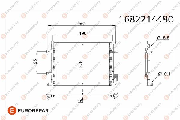EUROREPAR 1682214480 İklimlendirme Sistemi Klima Radyatörü