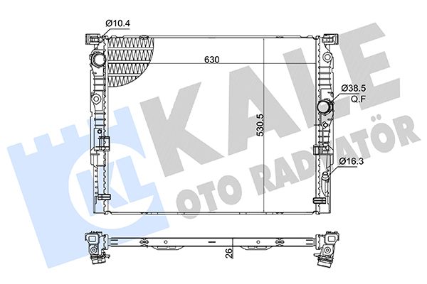 KALE OTO RADYATÖR 363505 Soğutma Sistemi Su Soğutucu & Parçaları - BMW 7 (G11, G12) uyumlu