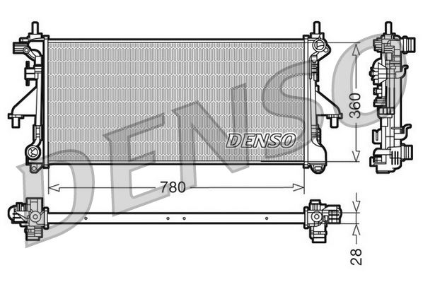 DENSO DRM09079 Soğutma Sistemi Su Soğutucu & Parçaları - FIAT DUCATO Panelvan/Van (250_) uyumlu