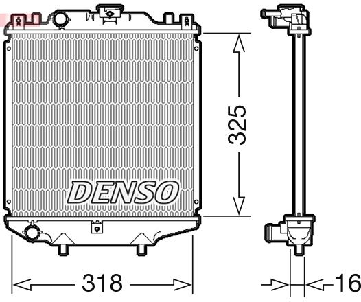 DENSO DRM47029 Soğutma Sistemi Su Soğutucu & Parçaları - SUZUKI ALTO IV (EF, SH410_) uyumlu