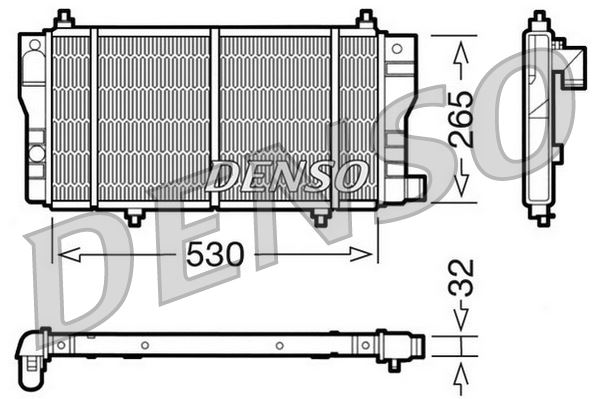DENSO DRM07002 Soğutma Sistemi Su Soğutucu & Parçaları - CITROËN C15 Kasa/büyük limuzin (VD_) uyumlu