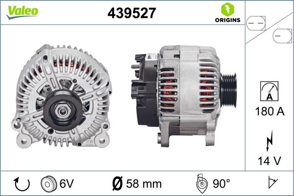VALEO 439527 Elektrik Sistemi Alternatör - AUDI A8 D3 (4E2, 4E8) uyumlu