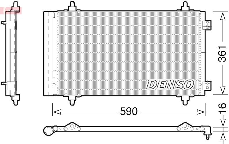 DENSO DCN21018 İklimlendirme Sistemi Klima Radyatörü - FIAT SCUDO Panelvan/Van (270_, 272_) uyumlu