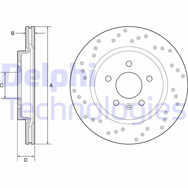 DELPHI BG4923C Fren Sistemleri Fren Diski - OPEL ASTRA J GTC uyumlu