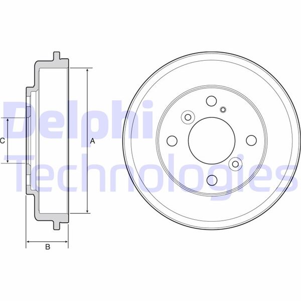 DELPHI BF525 Fren Sistemleri Fren Kampanası - FORD FIESTA VI (CB1, CCN) uyumlu