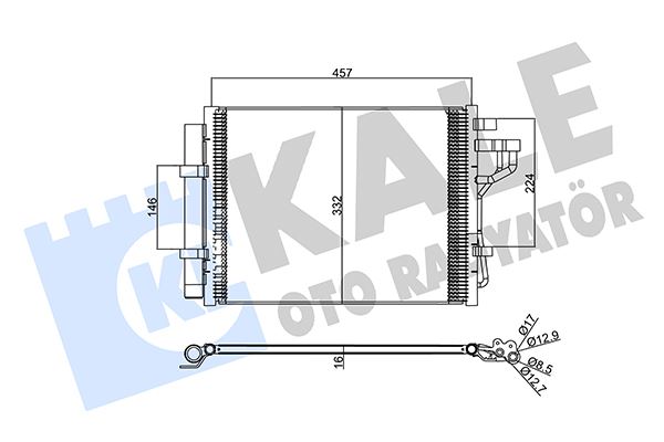 KALE OTO RADYATÖR 357385 İklimlendirme Sistemi Klima Radyatörü - HYUNDAI i10 II (BA, IA) uyumlu
