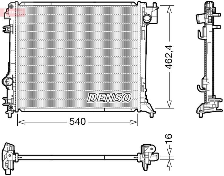 DENSO DRM46063 Soğutma Sistemi Su Soğutucu & Parçaları - NISSAN QASHQAI II (J11, J11_) uyumlu