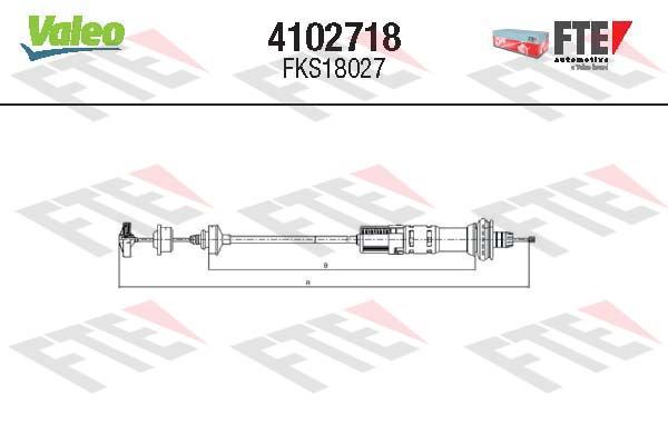 VALEO 4102718 Debriyaj Sistemi Debriyaj Teli - PEUGEOT 206+ (2L_, 2M_) uyumlu