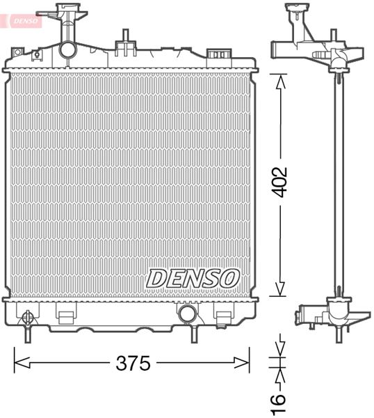 DENSO DRM45041 Soğutma Sistemi Su Soğutucu & Parçaları - MITSUBISHI MIRAGE / SPACE STAR VI Hatchback (A0_A) uyumlu