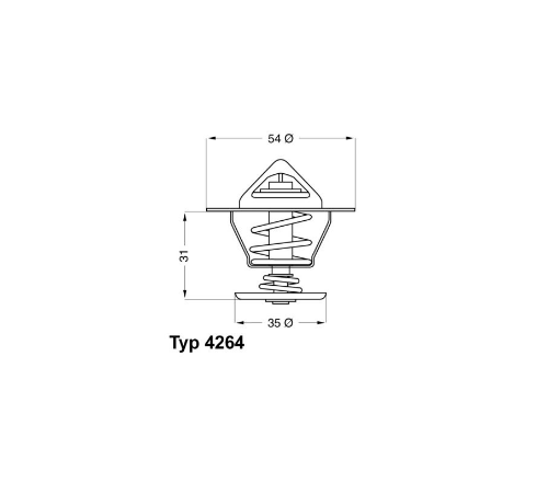 BorgWarner (Wahler) 4264.87D Motor Termostat - AUDI 80 B1 Sedan (80, 82) uyumlu
