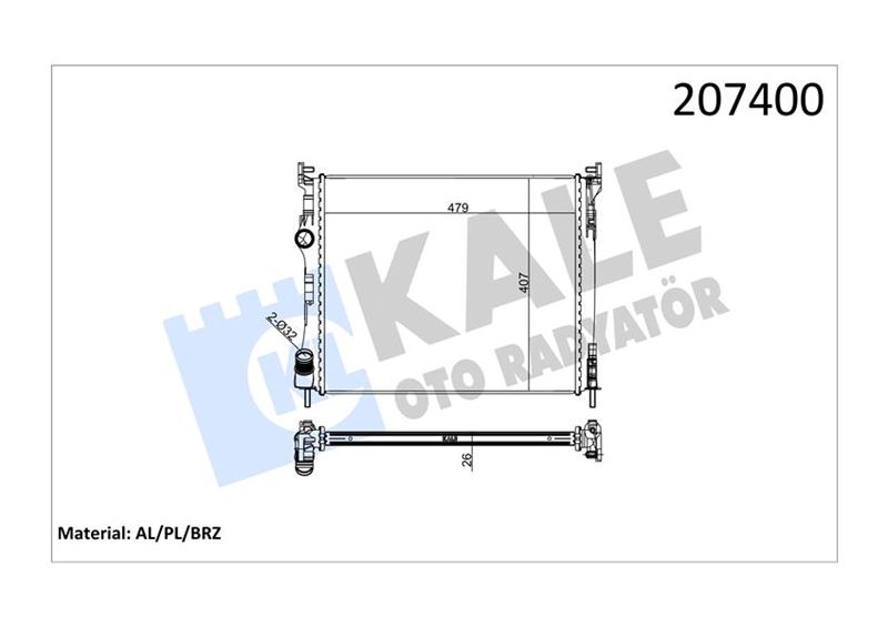 Radyatör - KALE OTO RADYATÖR - 0528341AB
