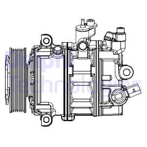 DELPHI CS20529 İklimlendirme Sistemi Kompresör Parçaları - VW JETTA IV (162, 163, AV3, AV2) uyumlu