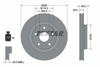 TEXTAR 92168803 Fren Sistemleri Fren Diski - TOYOTA CAMRY Sedan (_V5_) uyumlu