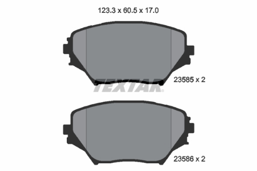 TEXTAR 2358501 Fren Sistemleri Fren Balatası - TOYOTA RAV 4 II (_A2_) uyumlu