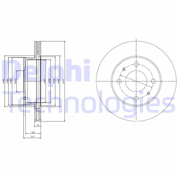DELPHI BG3946 Fren Sistemleri Fren Diski - HYUNDAI ATOS (MX) uyumlu
