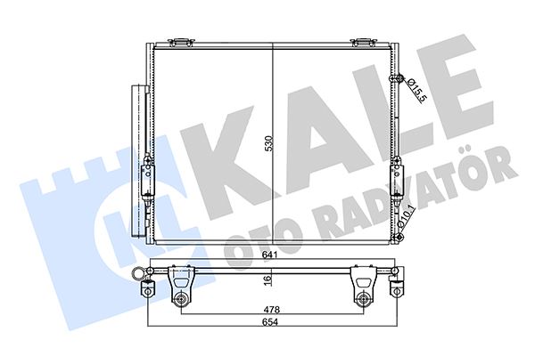 KALE OTO RADYATÖR 358005 İklimlendirme Sistemi Klima Radyatörü - TOYOTA TUNDRA Pick-up (_K5_, _K6_) uyumlu