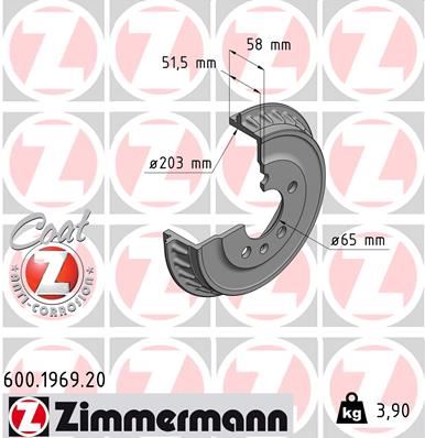 ZIMMERMANN 600.1969.20 Fren Sistemleri Fren Kampanası - SEAT IBIZA V (KJ1, KJG) uyumlu