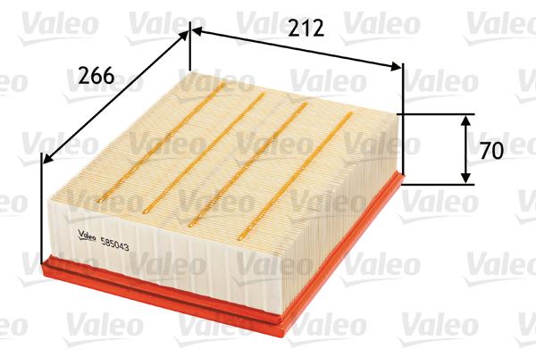 VALEO 585043 Motor Hava Filtresi - AUDI A4 B6 (8E2) uyumlu