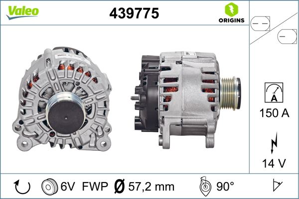 VALEO 439775 Elektrik Sistemi Alternatör - AUDI A5 (8T3) uyumlu