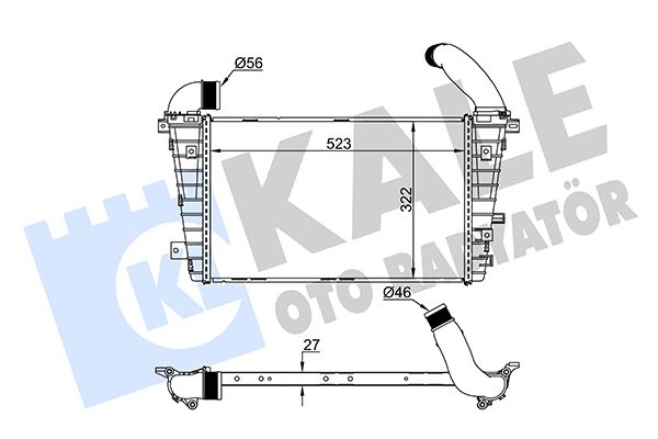 KALE OTO RADYATÖR 352465 Motor Turbo Radyatörü - OPEL ASTRA H Kombi van (L70) uyumlu