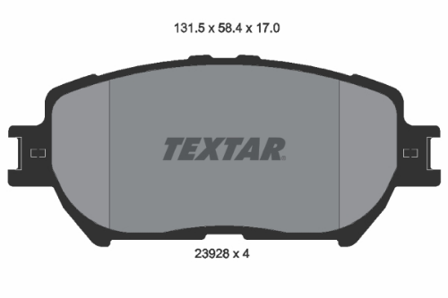 TEXTAR 2392801 Fren Sistemleri Fren Balatası - TOYOTA CAMRY Sedan (_V3_) uyumlu