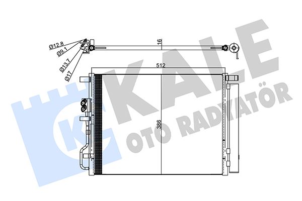 KALE OTO RADYATÖR 357785 İklimlendirme Sistemi Klima Radyatörü - HYUNDAI TUCSON (TL, TLE) uyumlu