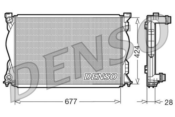 DENSO DRM02036 Soğutma Sistemi Su Soğutucu & Parçaları - AUDI A6 C6 (4F2) uyumlu