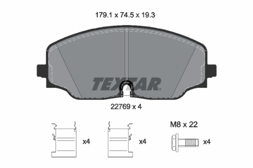 TEXTAR 2276901 Fren Sistemleri Fren Balatası - VW ATLAS (CA1, CA2, CA3) uyumlu