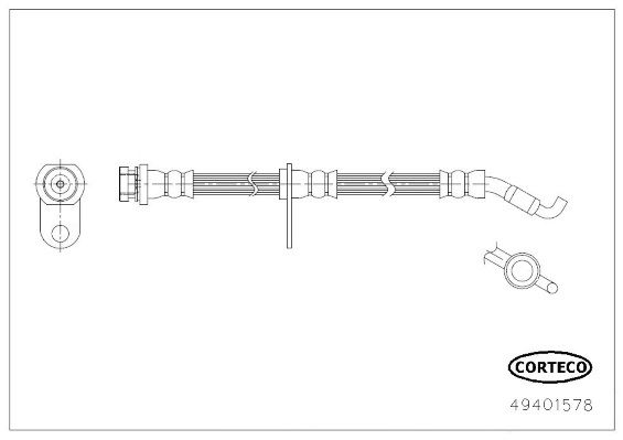 CORTECO 49401578 Fren Sistemleri Fren Hortumları - SUZUKI SWIFT III (MZ, EZ) uyumlu