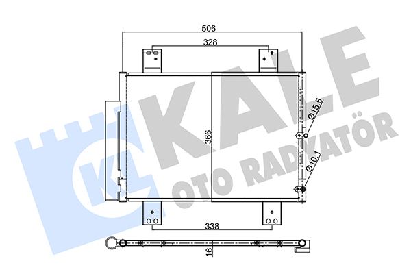 KALE OTO RADYATÖR 354080 İklimlendirme Sistemi Klima Radyatörü - DAIHATSU TERIOS (J2_, F7__) uyumlu