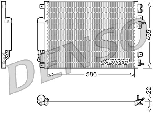 DENSO DCN06001 İklimlendirme Sistemi Klima Radyatörü - CHRYSLER 300C (LX, LE) uyumlu
