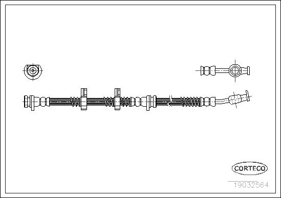 CORTECO 19032564 Fren Sistemleri Fren Hortumları - LAND ROVER DISCOVERY II (L318) uyumlu