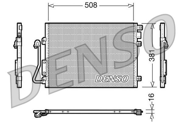 DENSO DCN37001 İklimlendirme Sistemi Klima Radyatörü - DACIA LOGAN Pick-up (US_) uyumlu