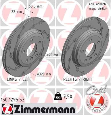 ZIMMERMANN 150.1295.53 Fren Sistemleri Fren Diski - BMW 3 (E46) uyumlu