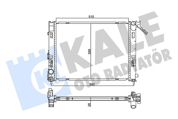KALE OTO RADYATÖR 357230 Soğutma Sistemi Su Soğutucu & Parçaları - NISSAN MICRA V (K14) uyumlu