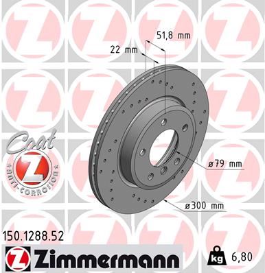 ZIMMERMANN 150.1288.52 Fren Sistemleri Fren Diski - BMW 3 (E46) uyumlu