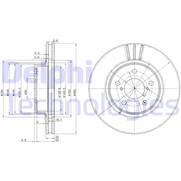 DELPHI BG2767 Fren Sistemleri Fren Diski - SUBARU LEGACY I (BC) uyumlu