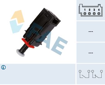 FAE 24795 Elektrik Sistemi Şalter - OPEL VECTRA C (Z02) uyumlu
