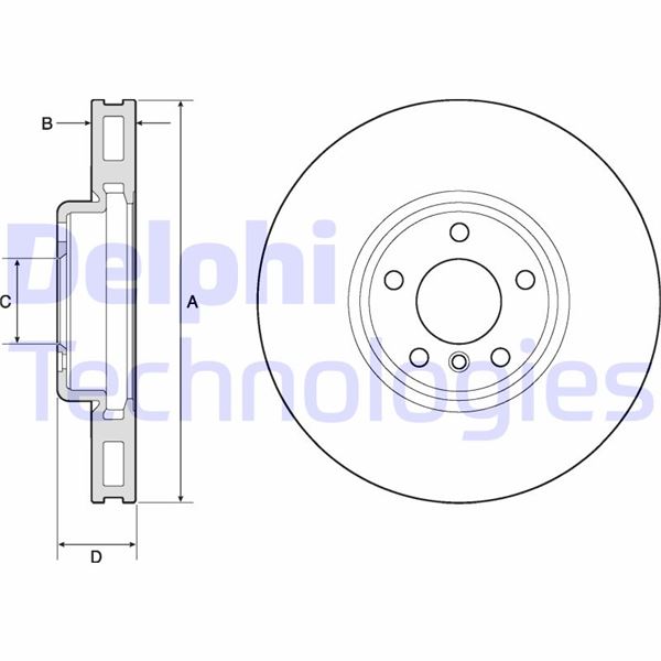 DELPHI BG9155C Fren Sistemleri Fren Diski - BMW 5 (F10) uyumlu