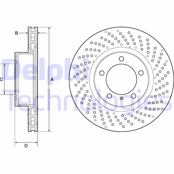 DELPHI BG4781C Fren Sistemleri Fren Diski - PORSCHE 911 (991) uyumlu